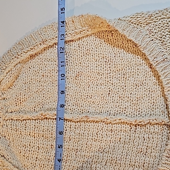 Free People FP Molly Playsuit Halter Romper Shorts Crochet Knit Cream L Backless - Picture 13 of 16